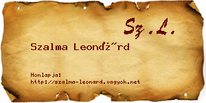 Szalma Leonárd névjegykártya